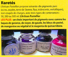 PIGMENTS naturels – Artistes Magazine